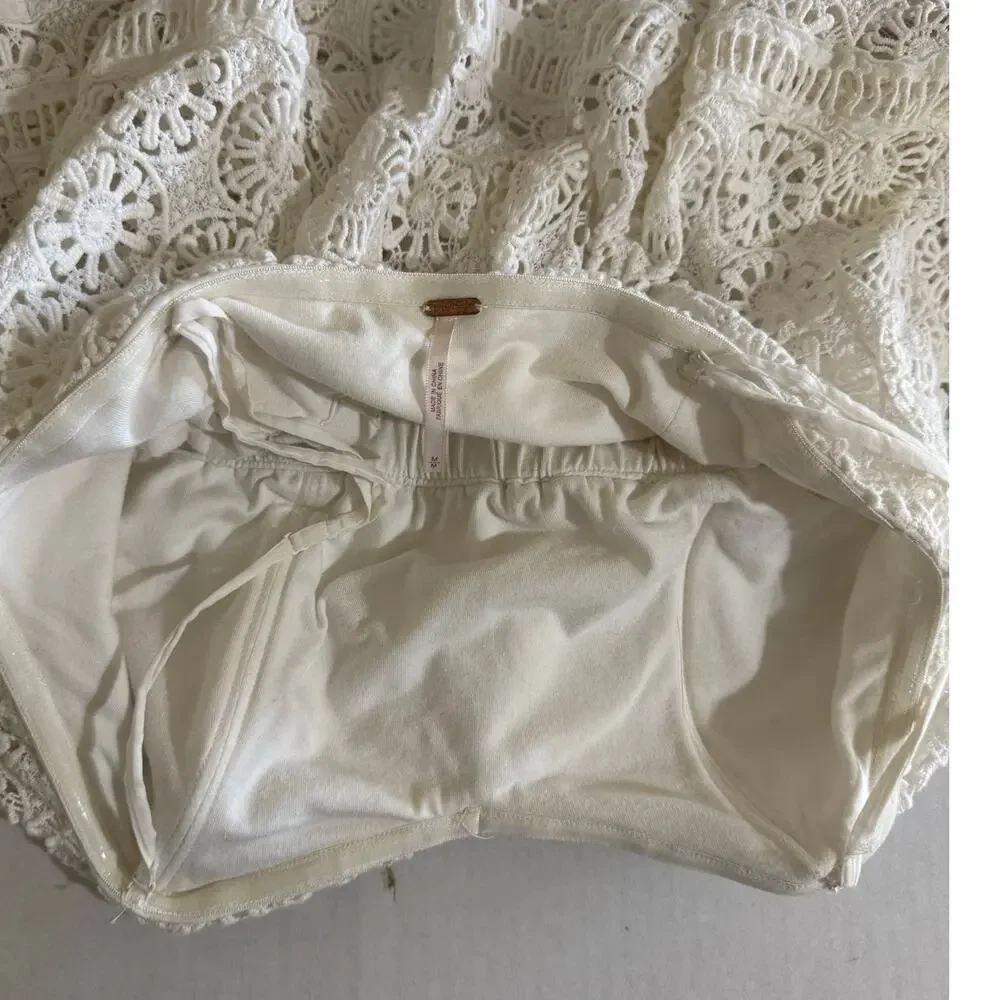 Free People Sydney Lace Tube Top - Cream/White M - Picture 8 of 10